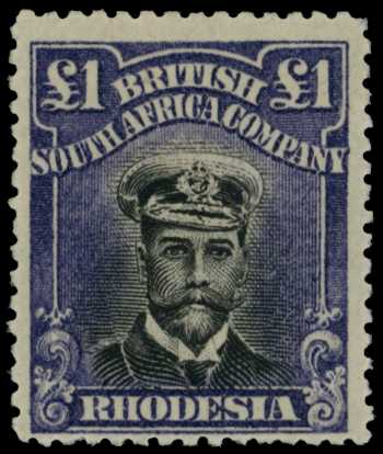 1917-20 £1 Head Die IIIA, perf 14. Large...