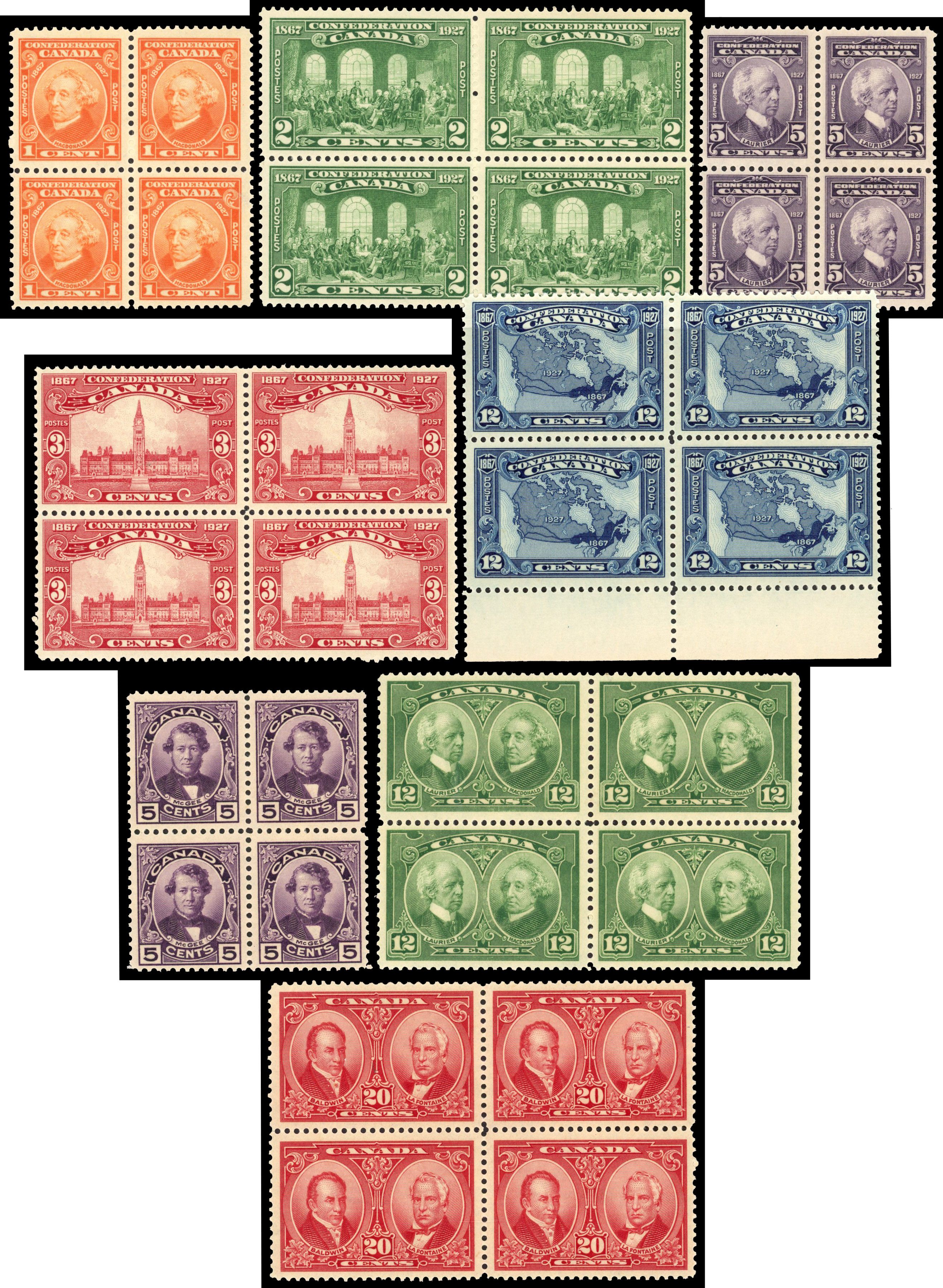 Canada 1927 Confederation Commemorative and Historical sets