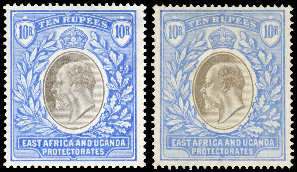 East Africa & Uganda SG 14, a 1903-4 10r both papers mint