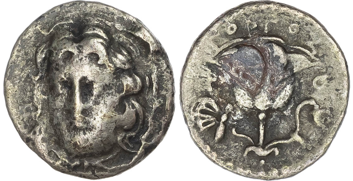 Islands off Karia, Rhodes (c. 305-275 BC) AR Hemidrachm, 2.03g. 