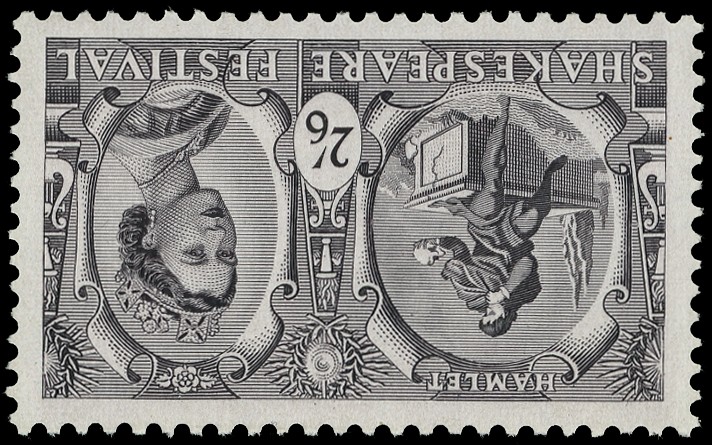 1964 2s6d Shakespeare Festival watermark inverted.