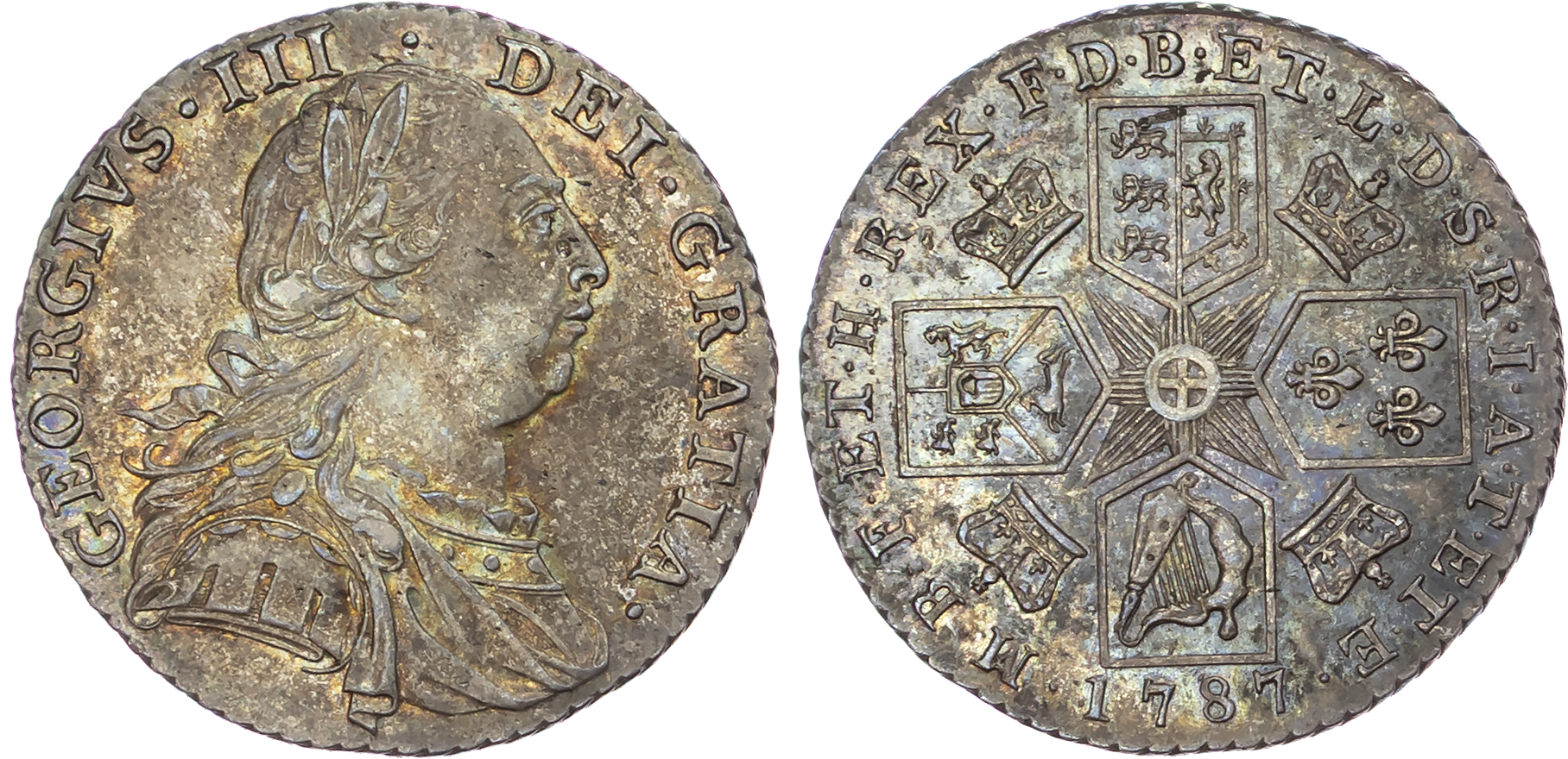 George III (1760-1820), AR Shilling, 1787.