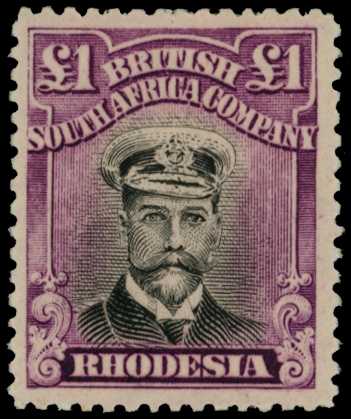 1918-21 £1 Head Die IIIB, perf 14, toned...