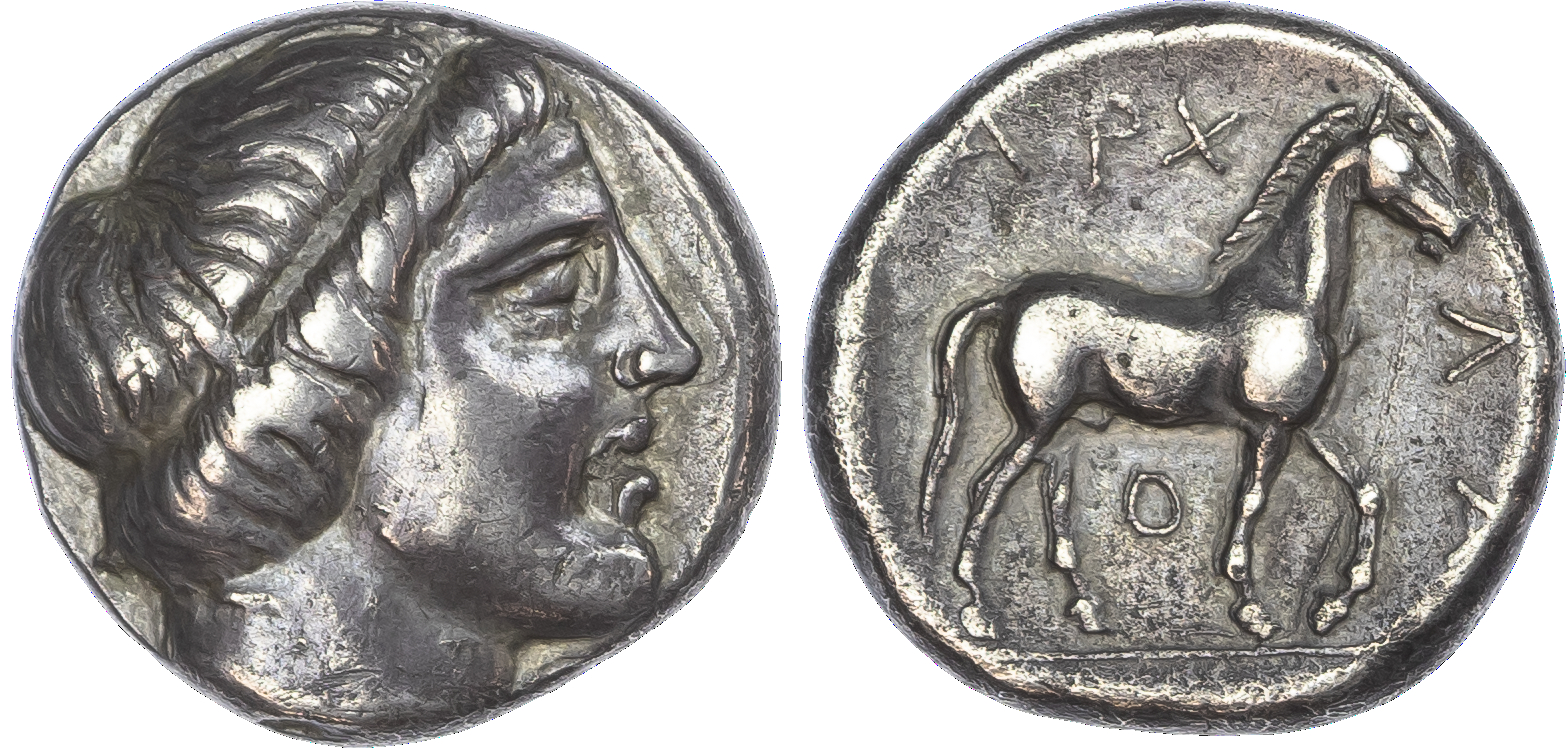 Kingdom of Macedon, Archelaos (413‑399 BC) AR Stater, mint of Aigai, 10.34g.