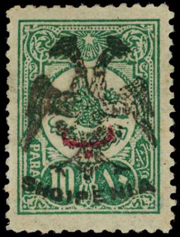 1913 10pa green double headed eagle and...
