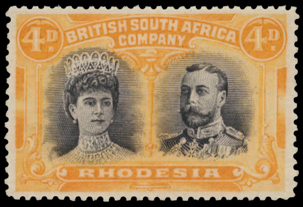 4d purplish sepia and orange SG 140 variant, position 8 mint