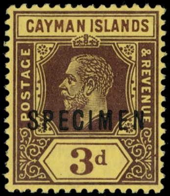 1914 3d purple on lemon overprinted...