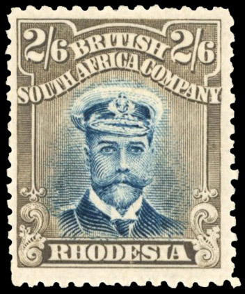Rhodesia SG 236a 1913-19 2s6d die II perf 14 mint