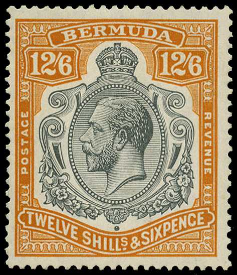 1932 12/6d grey and orange, fine and fresh,...