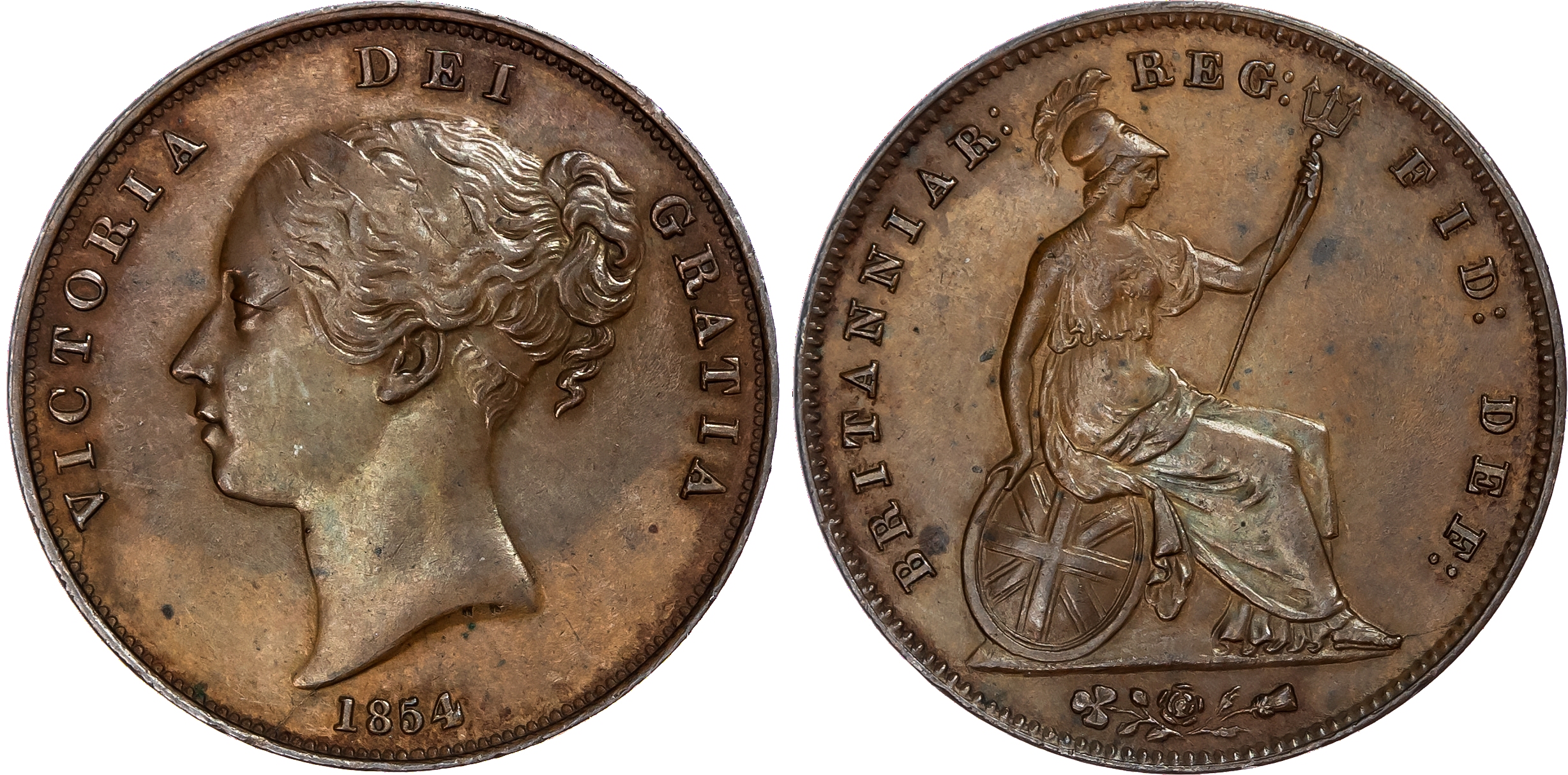 Victoria (1838-1901), Penny, 1854
