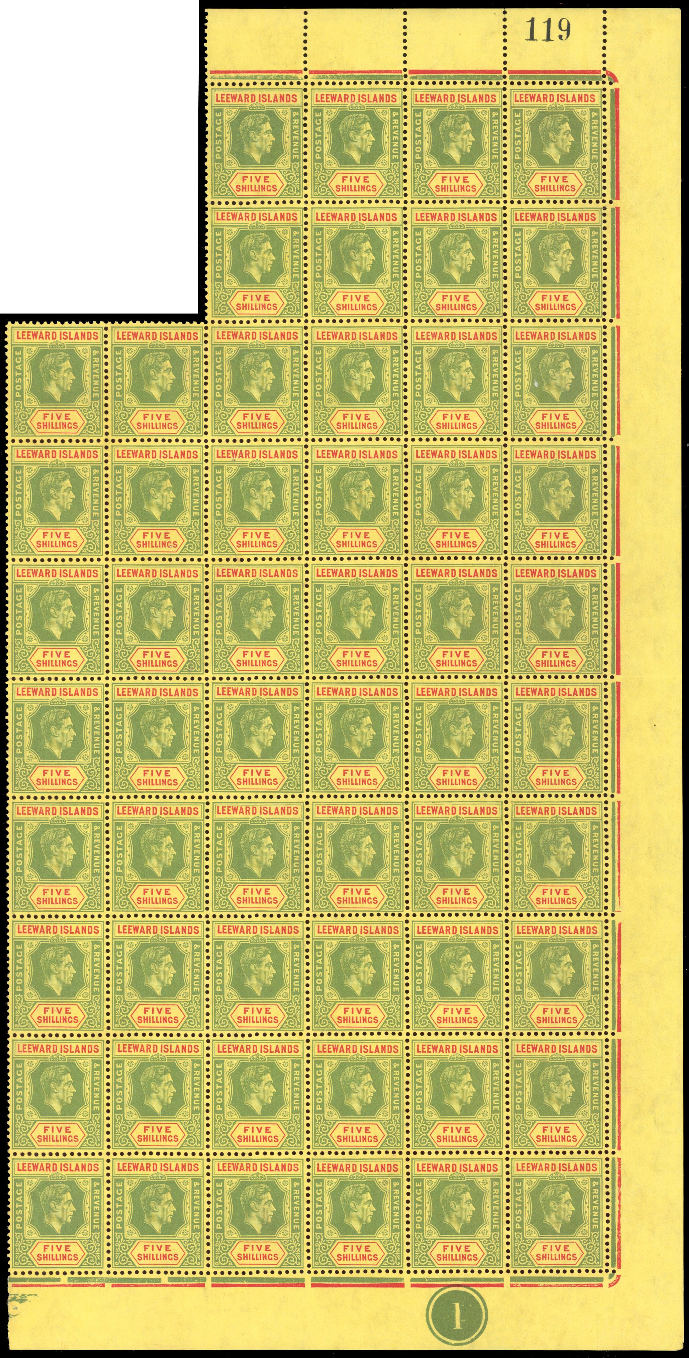 Leeward Islands SG 112 block mint