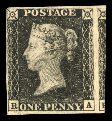 1840 1d black, Plate 6 (RA), mint