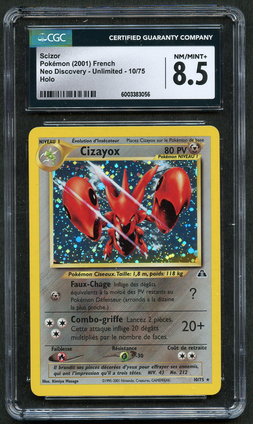 CGC 8.5 Scizor- Neo Discovery FRENCH - [Cizayox]