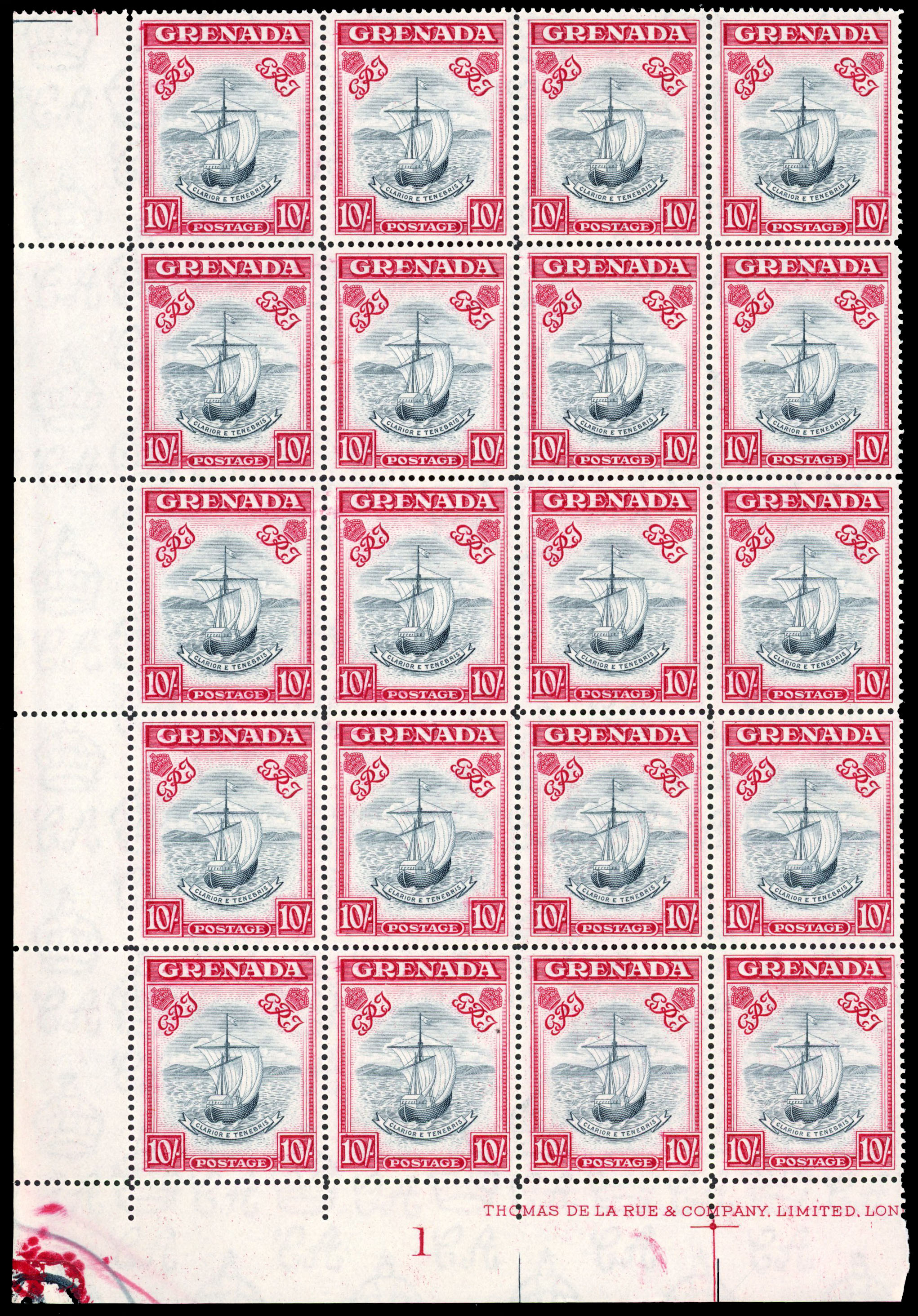 Grenada SG 163f block mint