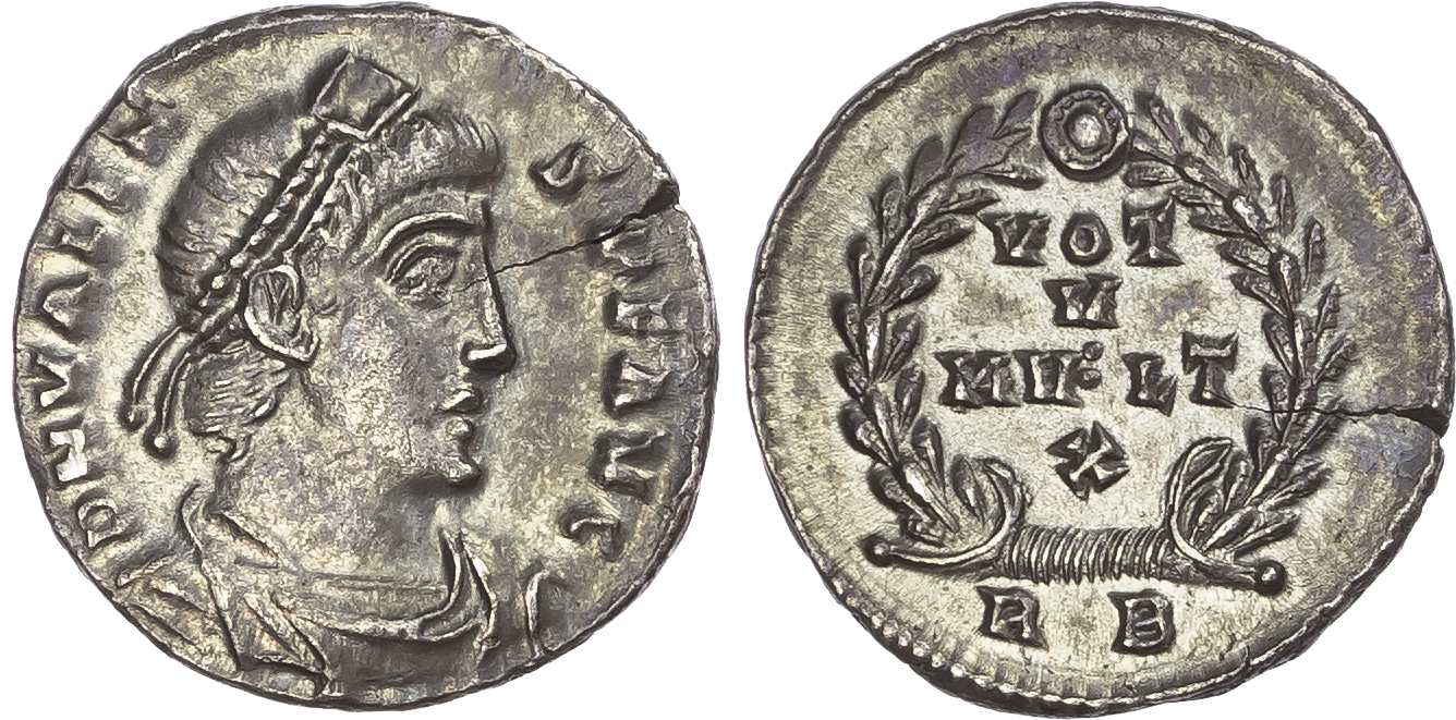 Valens (AD 364-378) AR Siliqua, Rome, AD 364-367, 2.40g.