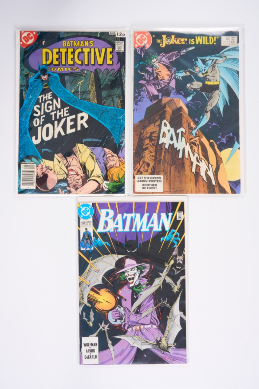 Batman & Batman Detective Comics Joker Cover Bundle (DC Comics, 1978-90) Bundle of 3
