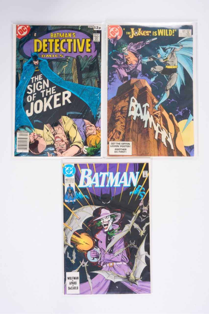 Batman & Batman Detective Comics Joker Cover Bundle (DC Comics, 1978-90) Bundle of 3