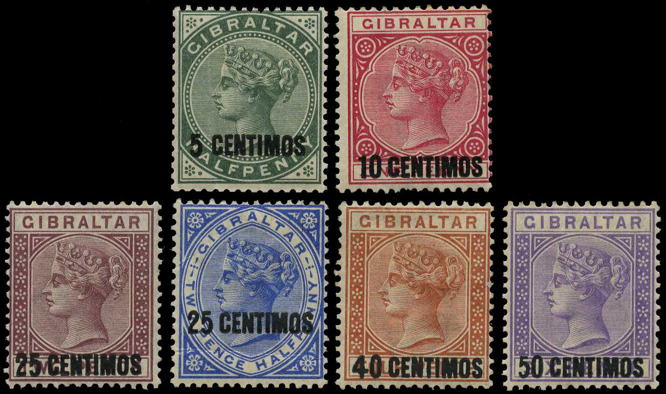 1889 surcharge set to 50ct on 6d with part...