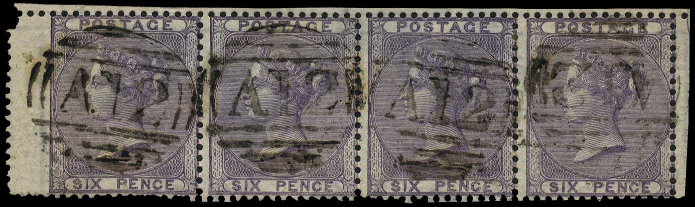 GB Used Abroad; St Christopher. 1858-60 6d...
