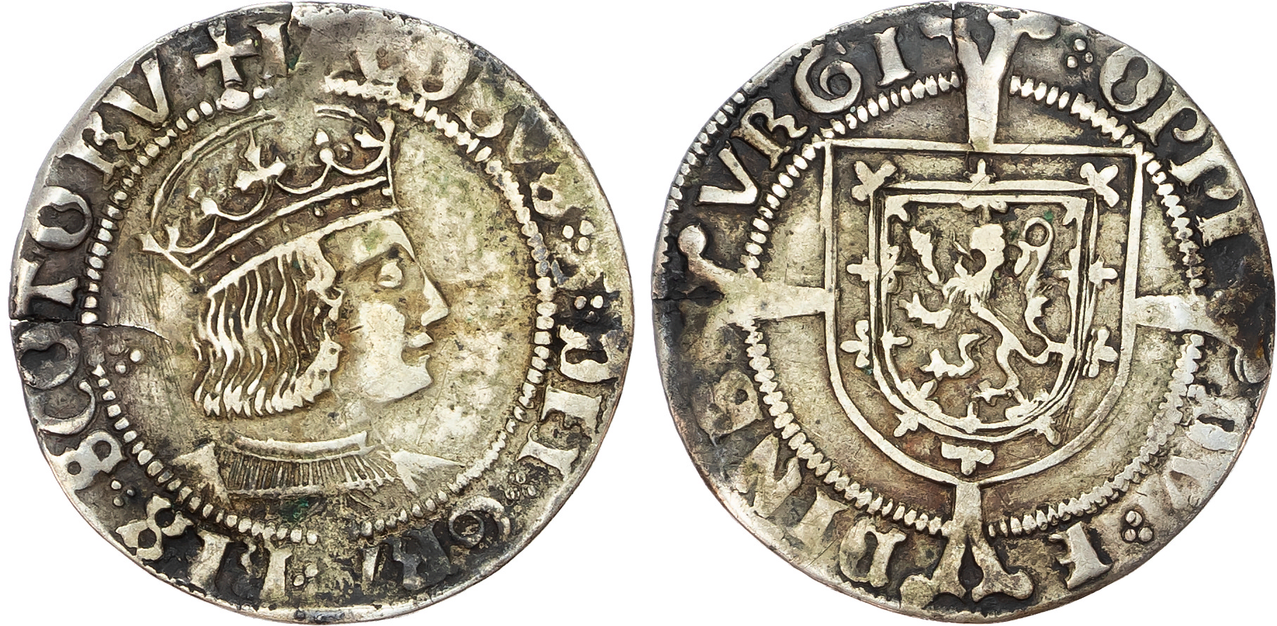 Scotland, James V (1513-1542) Groat, second coinage (1526-39), type III, Edinburgh mint.