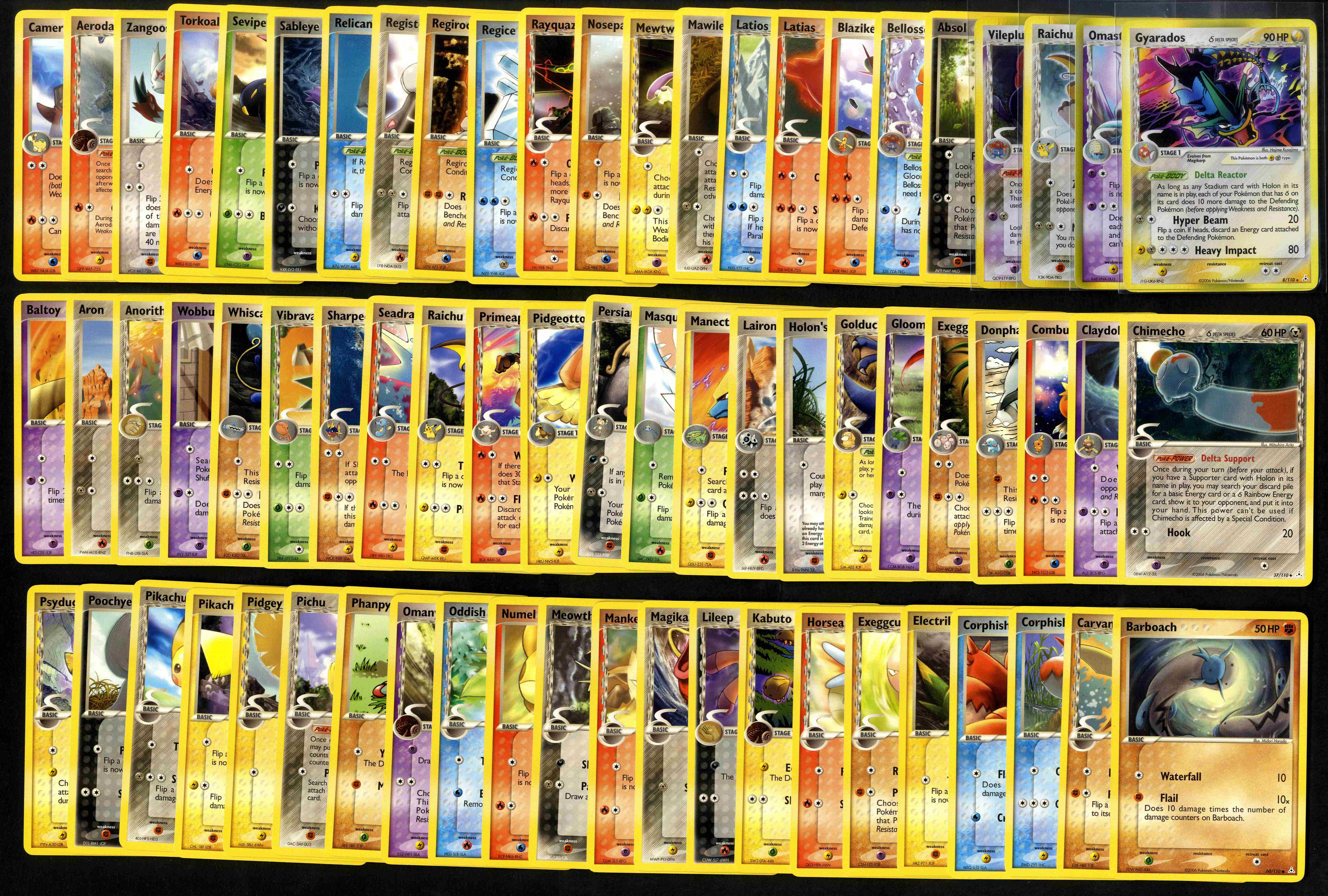 EX Holon Phantoms – Partial Complete Set 90/111- EX - NM