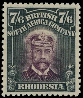 1913-7 7/6d Head Die II, perf 14. Large...