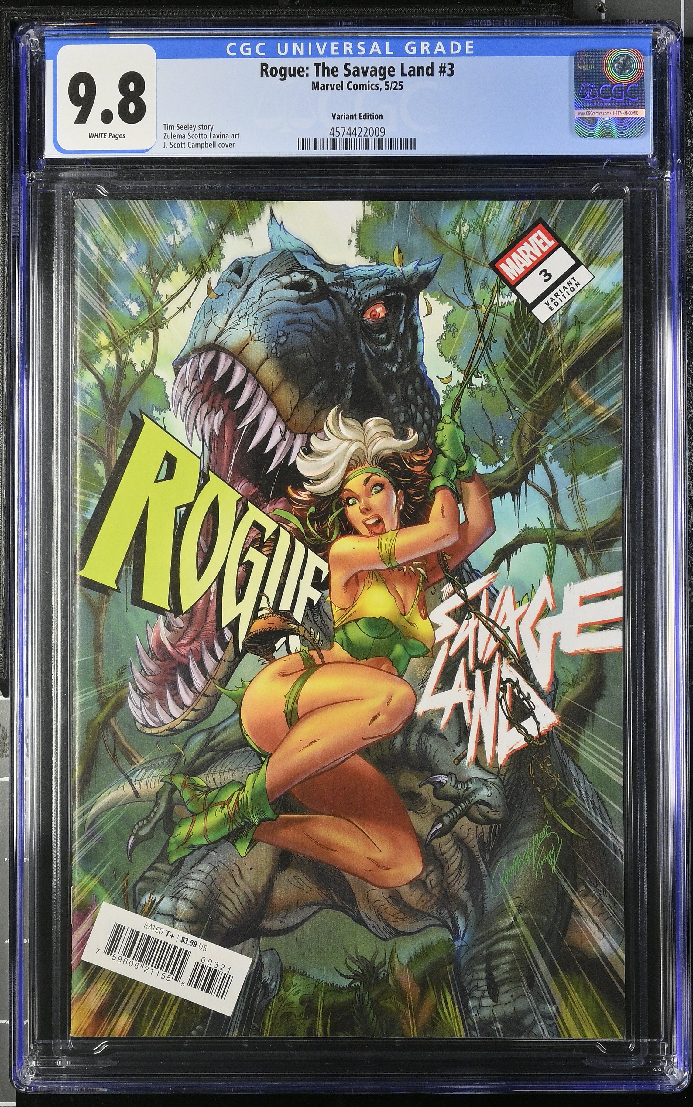 Rogue The Savage Land #3 (Marvel Comics 2025) CGC 9.8 J Scott Campbell variant