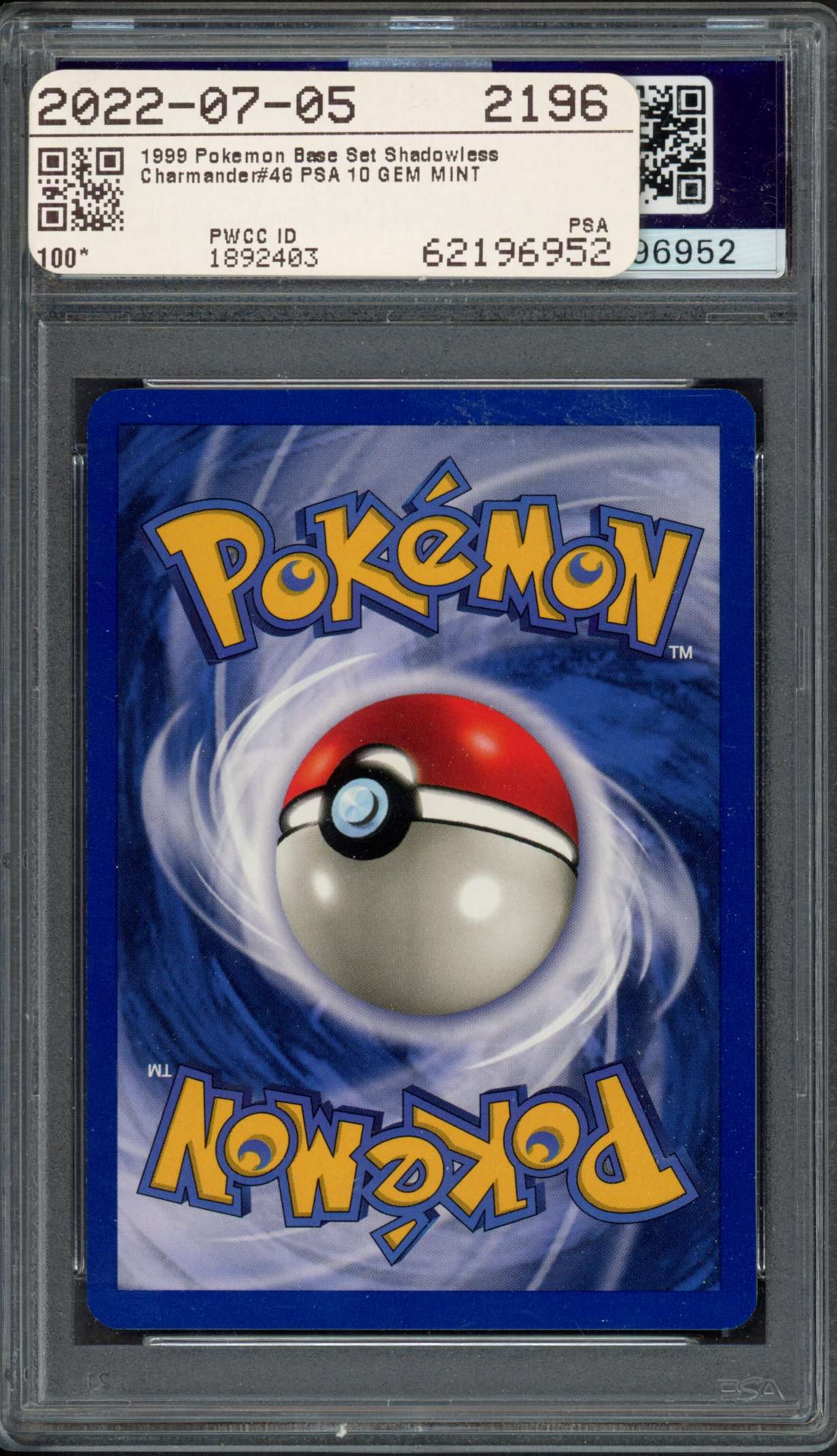 Upcoming auction: PSA 10 Charmander - Base Set Shadowless