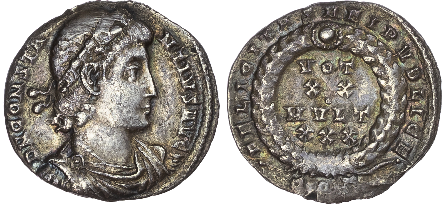 Constantius II (AD 337-361) AR Siliqua, uncertain mint, AD 340-351.