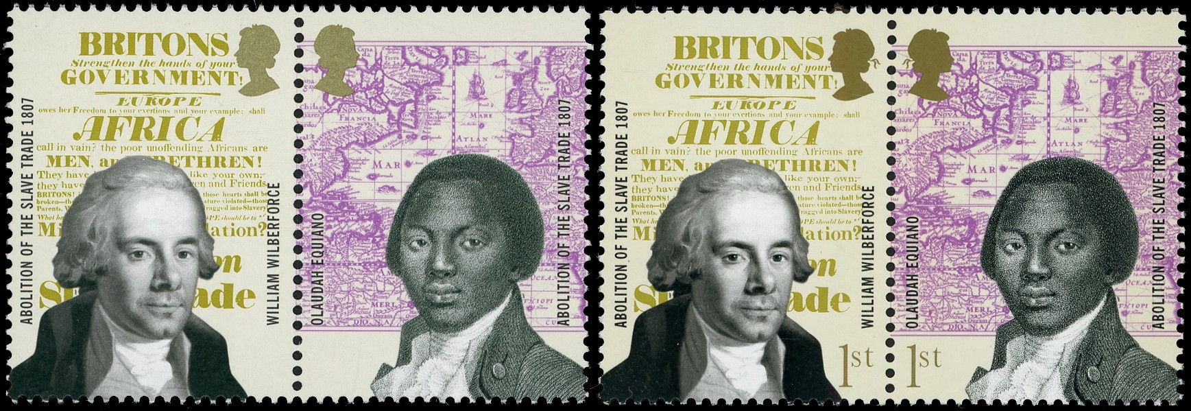GB: 2007 (1st) horizontal se-tenant pair Bicentenary of the Abolition of the Slave Trade mint SG...