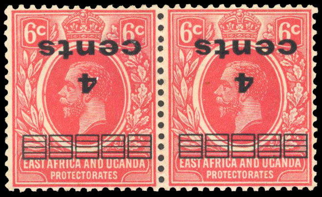 KUT SG 64c surcharge inverted 