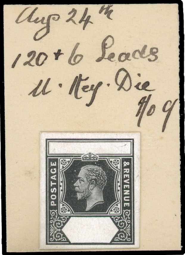 British Commonwealth KGV keyplate proof from DLR daybooks 
