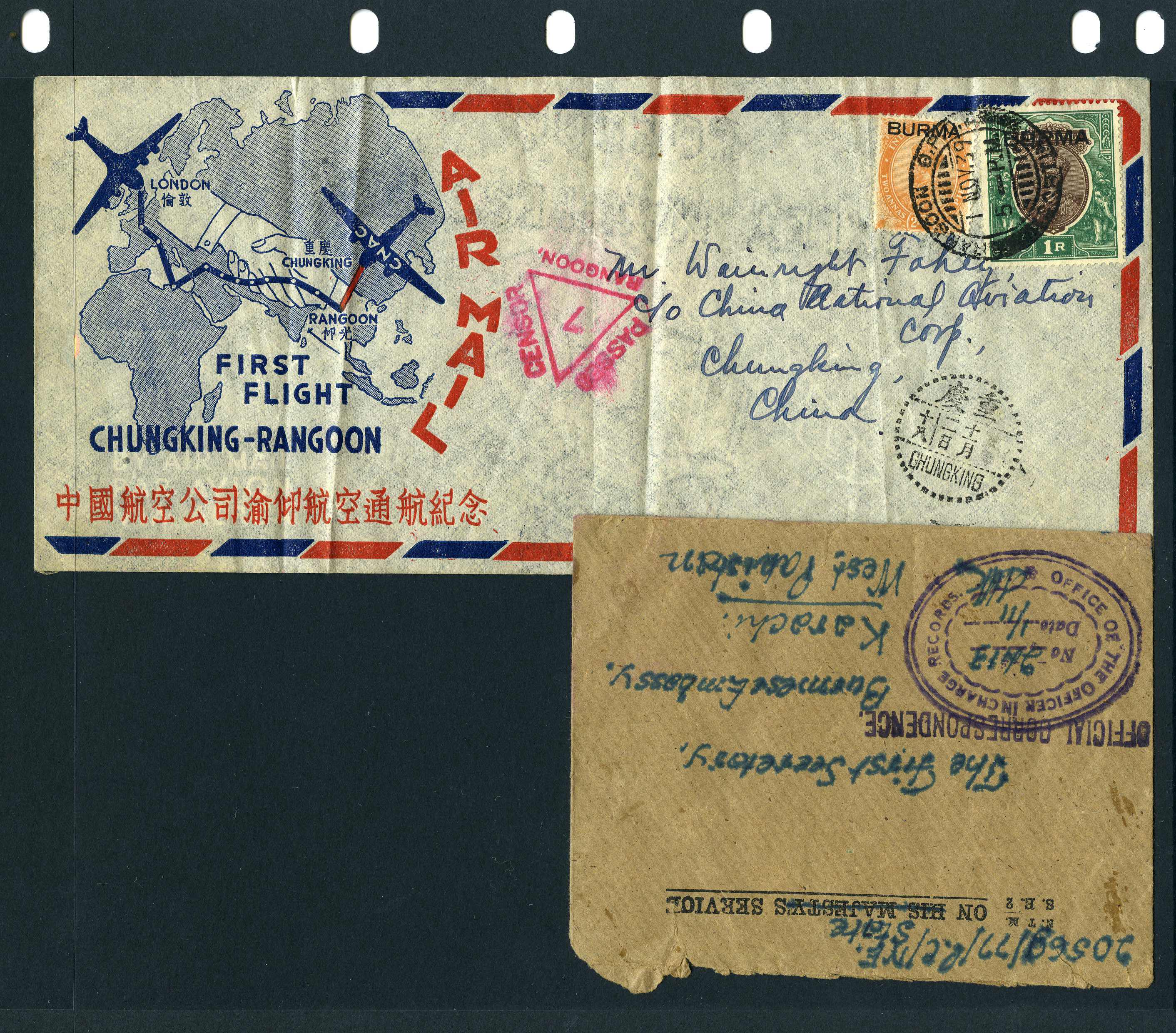 1939-50 Postal history selection including...