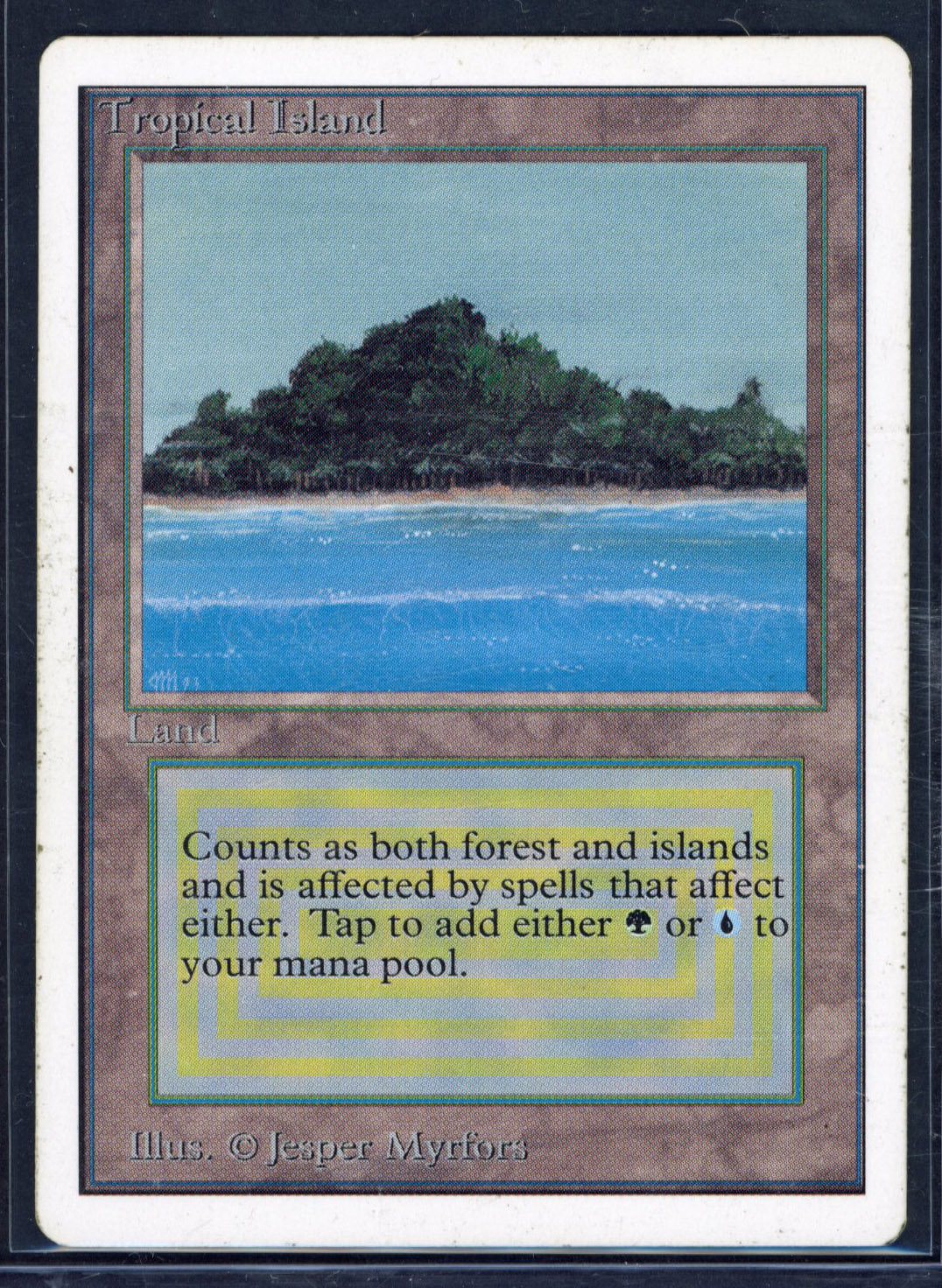 Magic The Gathering - Tropical Island - Unlimited - Heavy Play