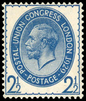 1929 PUC 2½d blue, variety ‘WATERMARK INVERTED’; some toning otherwise unmounted og