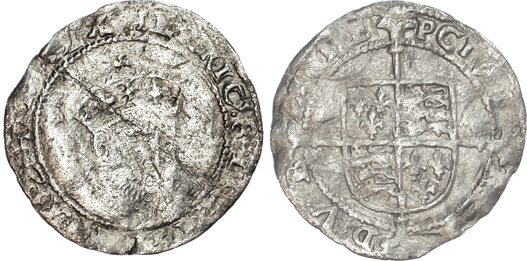 Edward VI, Coinage in the Name of Henry VIII (1547-1551), Groat, Tower (London) mint, no mintmark.