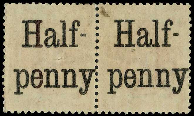 1887 ½d vermilion horizontal pair...