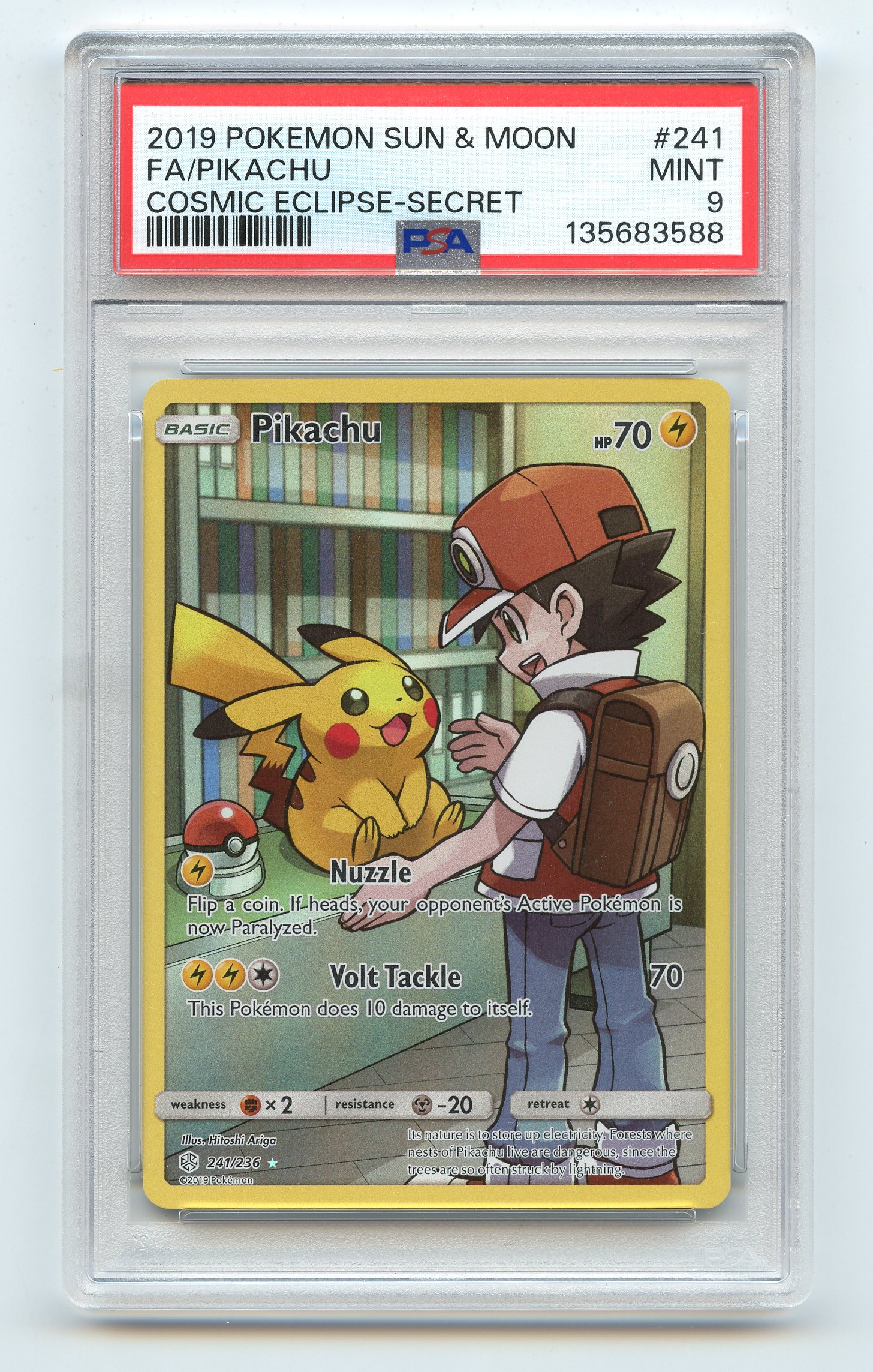 PSA 9 Pikachu #241 - Cosmic Eclipse Secret Rare
