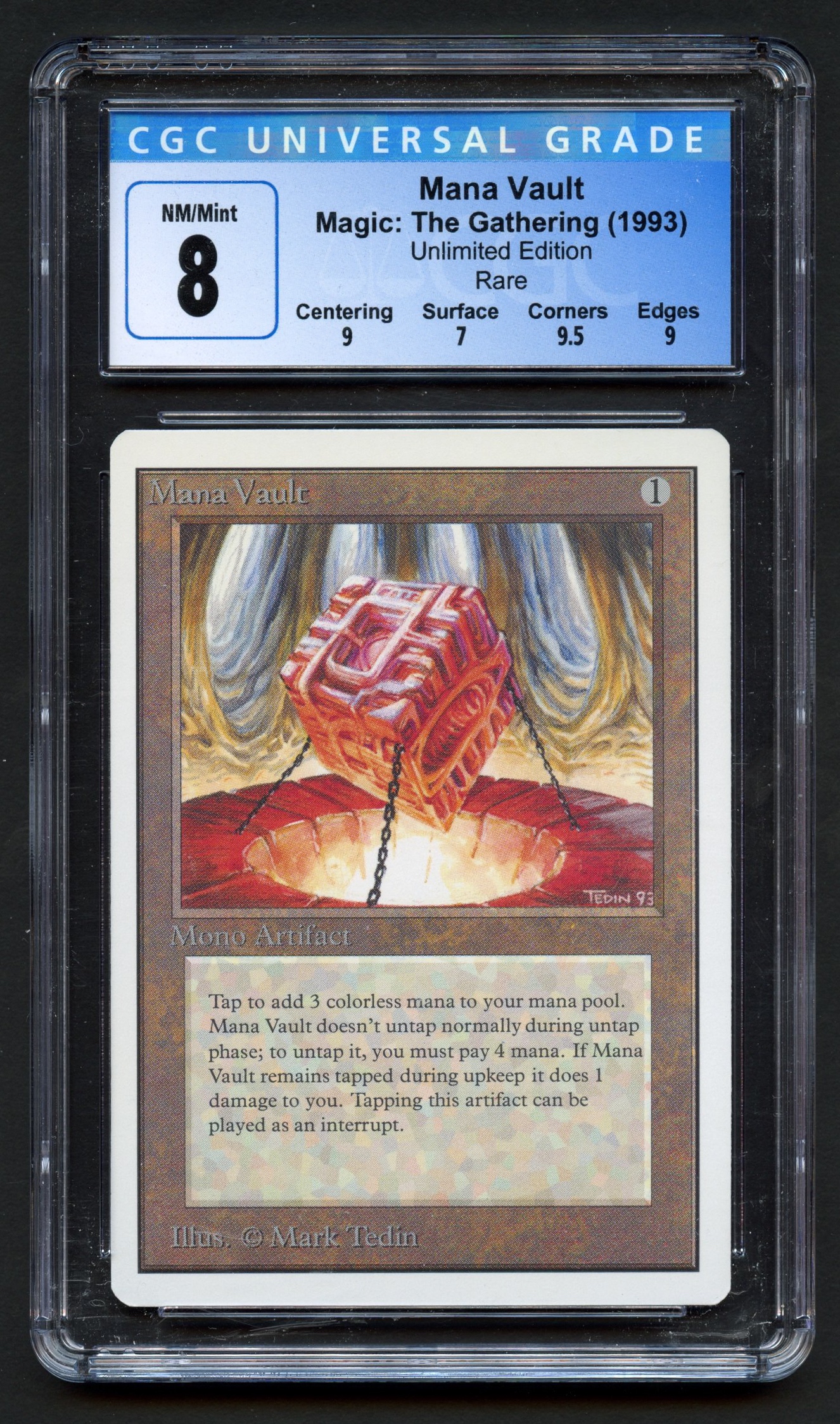 CGC 8 Mana Vault - Unlimited Edition 1993