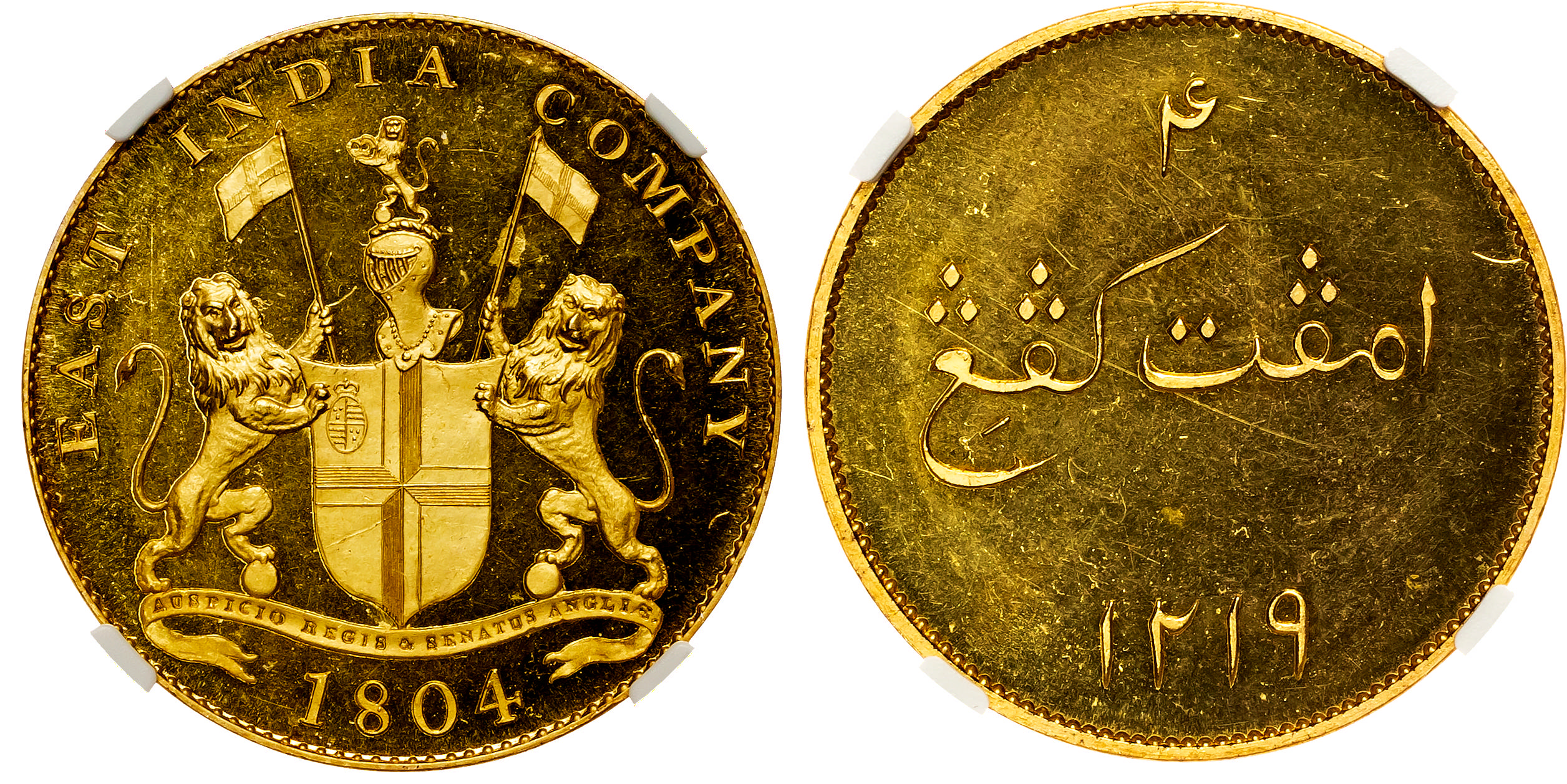 Sumatra, EIC, gilt copper Proof 4 Kepings - PF 65 ULTRA CAMEO - TOP POP