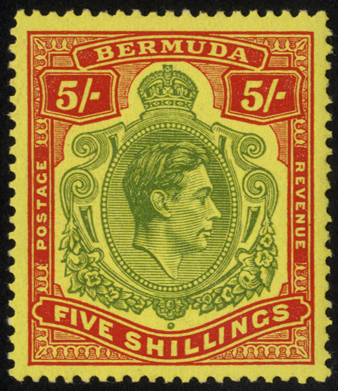 1950 (Feb.) 5/- perf 13, chalky paper, u/m.  SG 118g, cat...