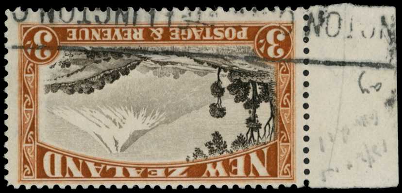 1935 3/- chocolate and yellow-brown...