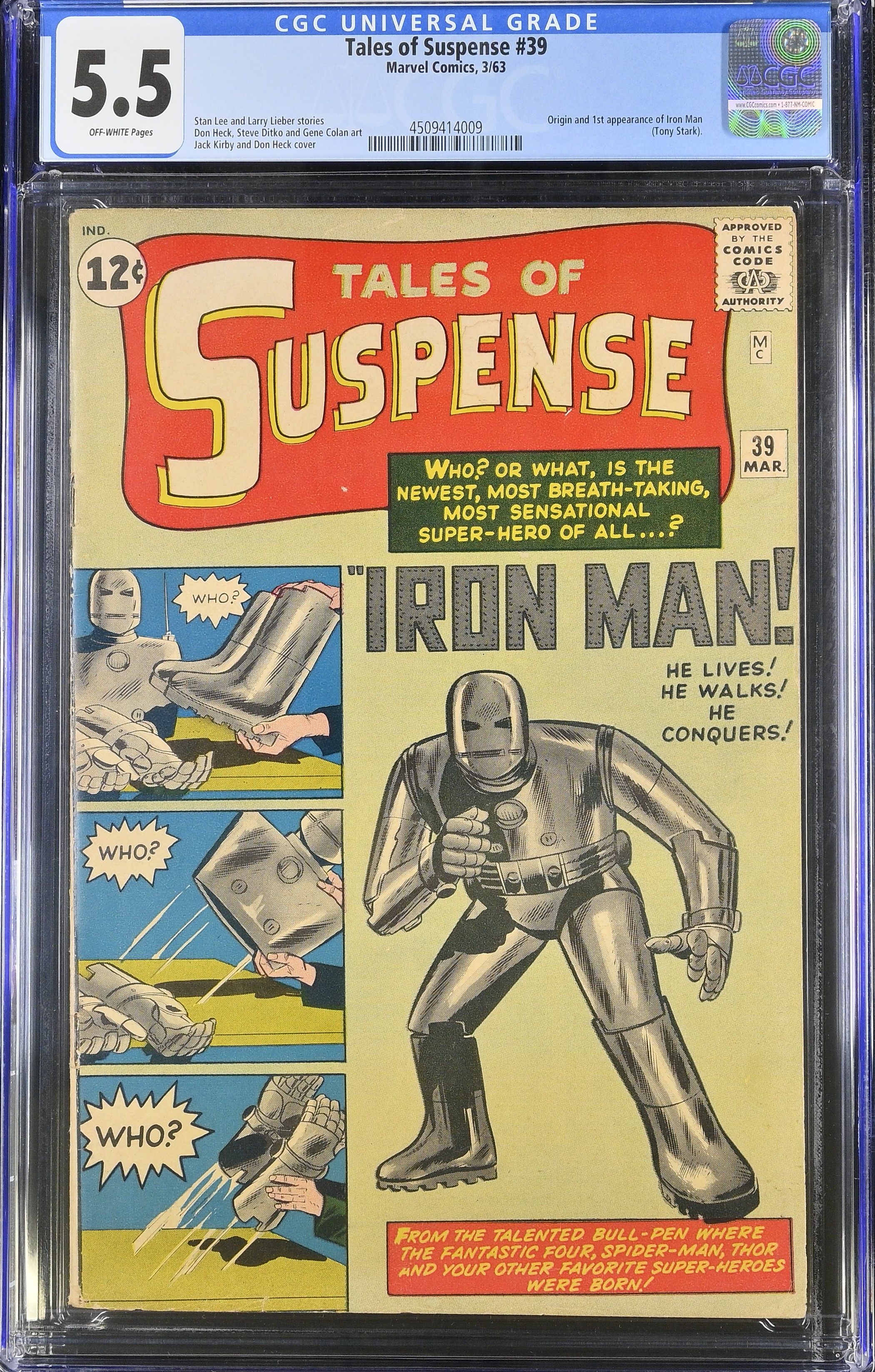 Tales Of Suspense #39 (Marvel Comics 1963) CGC 5.5 First Iron Man