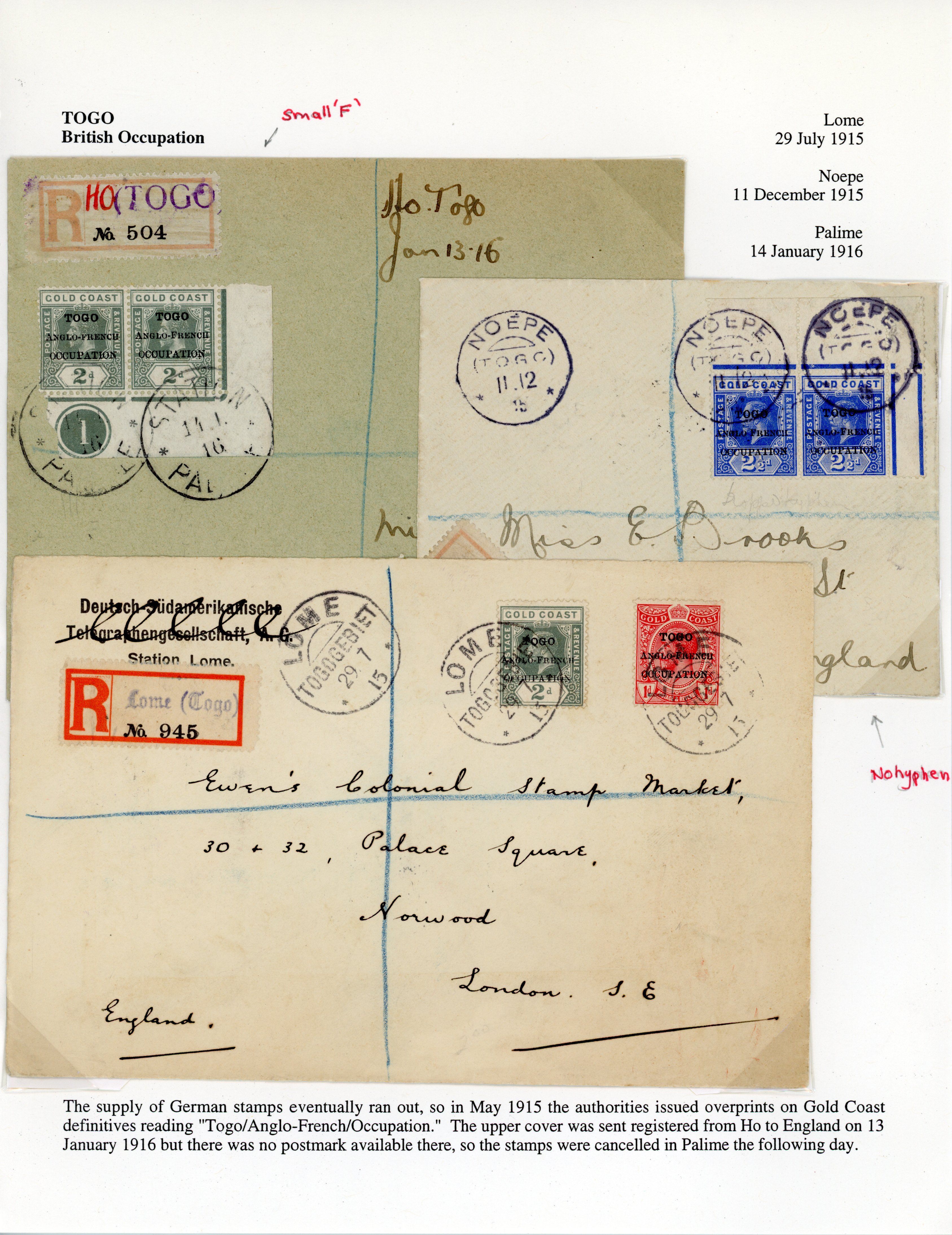 1914-19 selection of sixteen covers and cards neatly arranged on album leaves