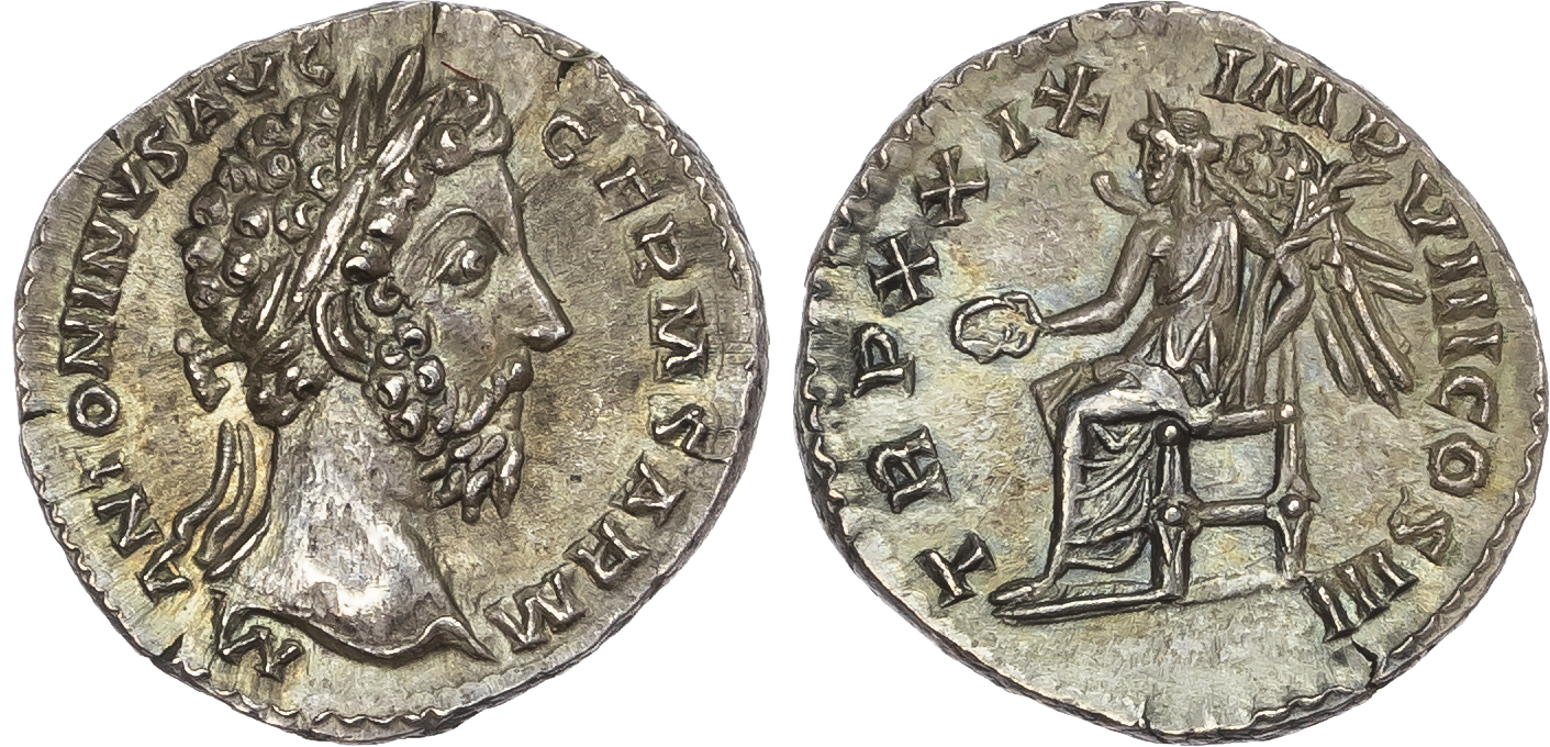 Marcus Aurelius (AD 161-180) AR Denarius, Rome, AD 175. 