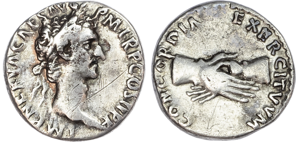 Nerva (AD 96-98) AR Denarius, Rome, AD 96, 2.85g. 
