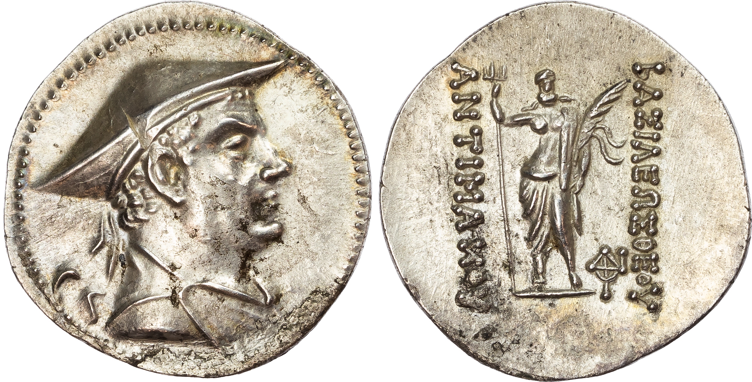 Baktria, Antimachos (174-165 BC) AR Tetradrachm, 16.70g. 