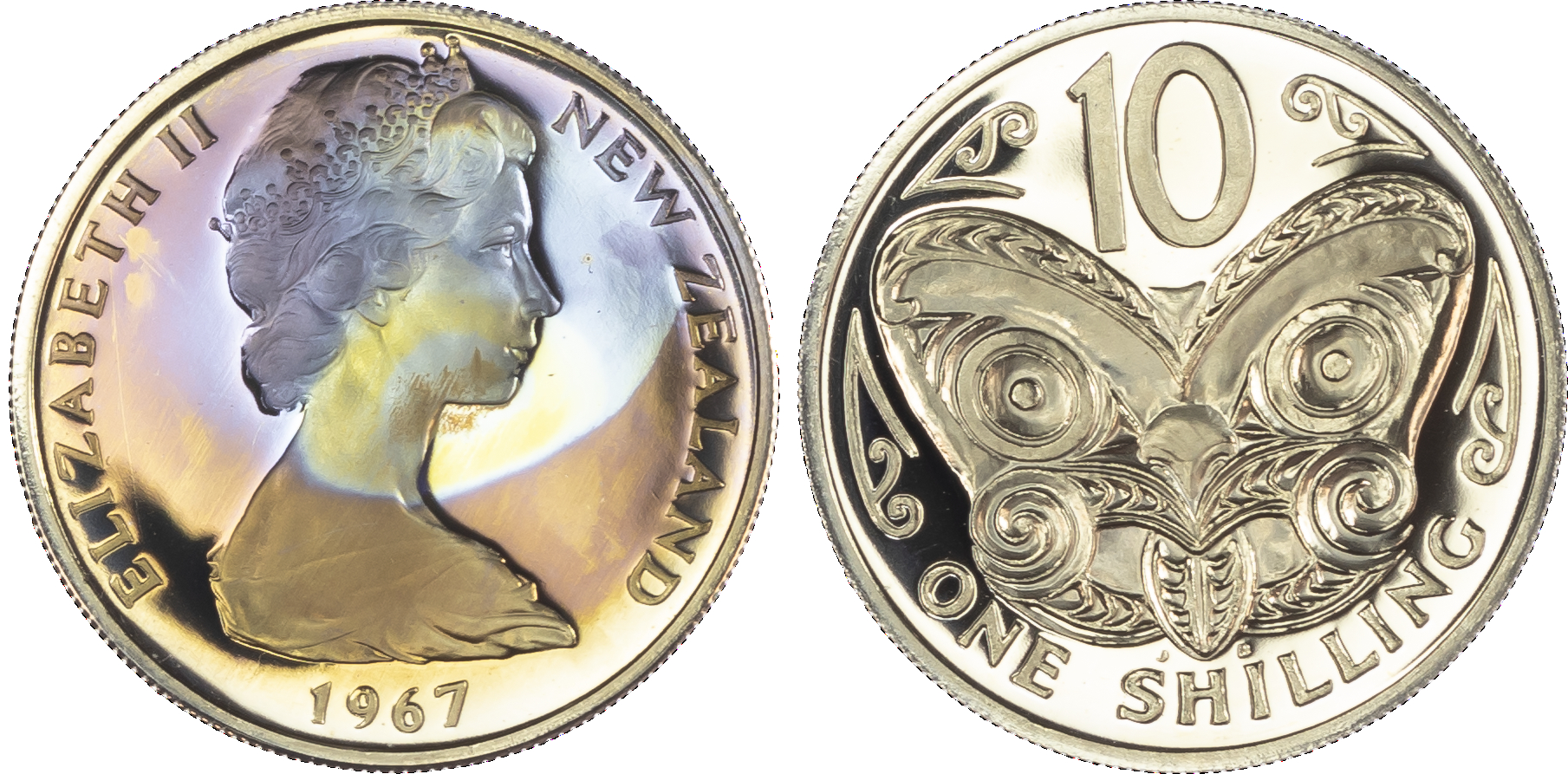 New Zealand, Elizabeth II (1952-2022), First Decimal Proof Set (7), 1967, so-called Ballot Sets, including: Dollar, 50