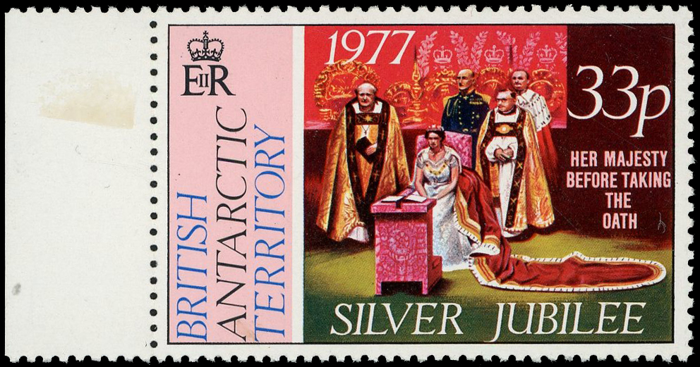 1977 33p Silver Jubilee 33p watermark Crown to right of CA variety