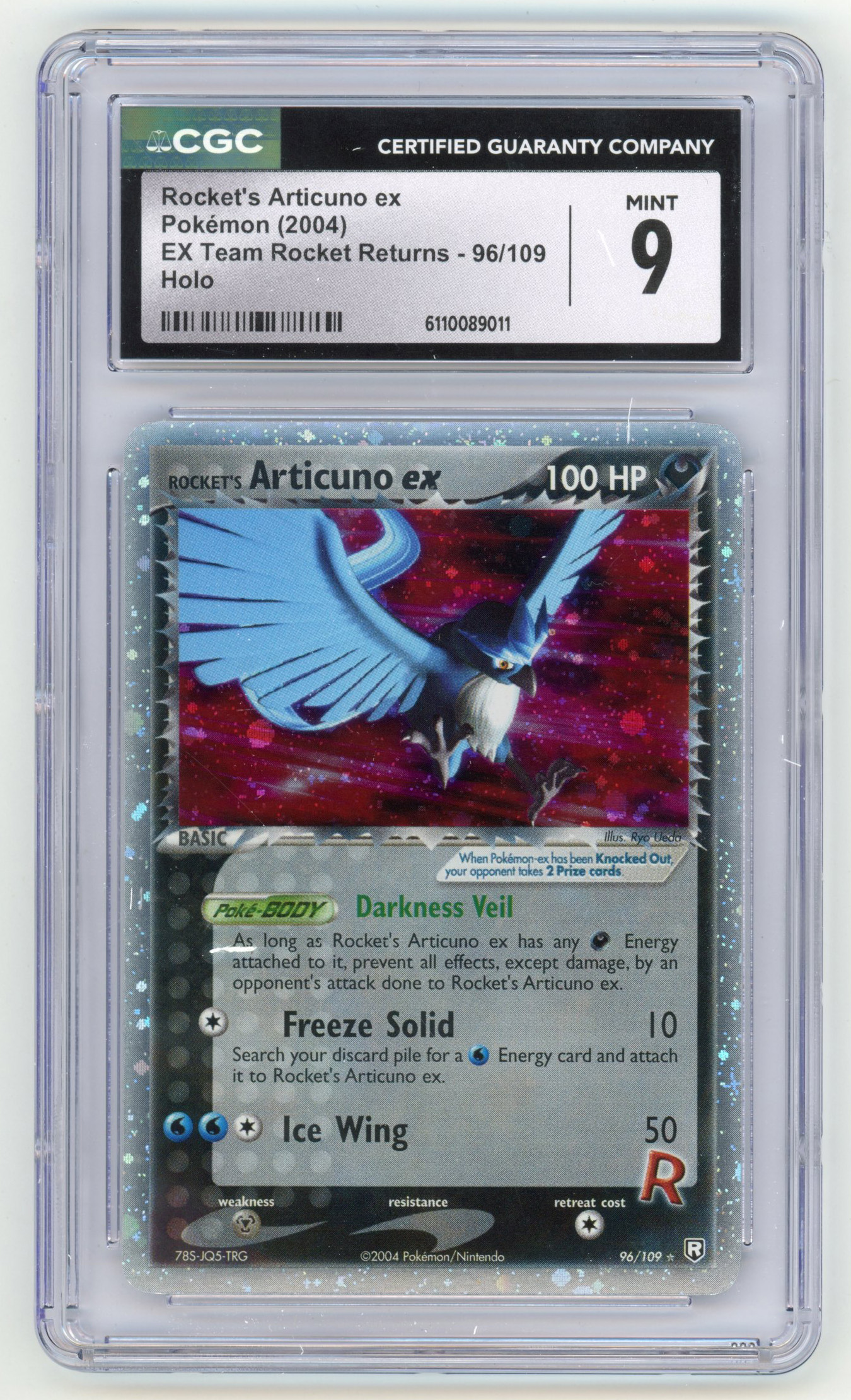 CGC 9 Rocket's Articuno #96 Holo - EX Team Rocket Returns